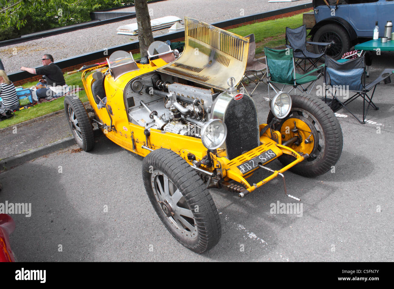 1927 Bugatti Typ 35 b am Selbstabholermarkt Hillclimb, Nordirland Stockfoto