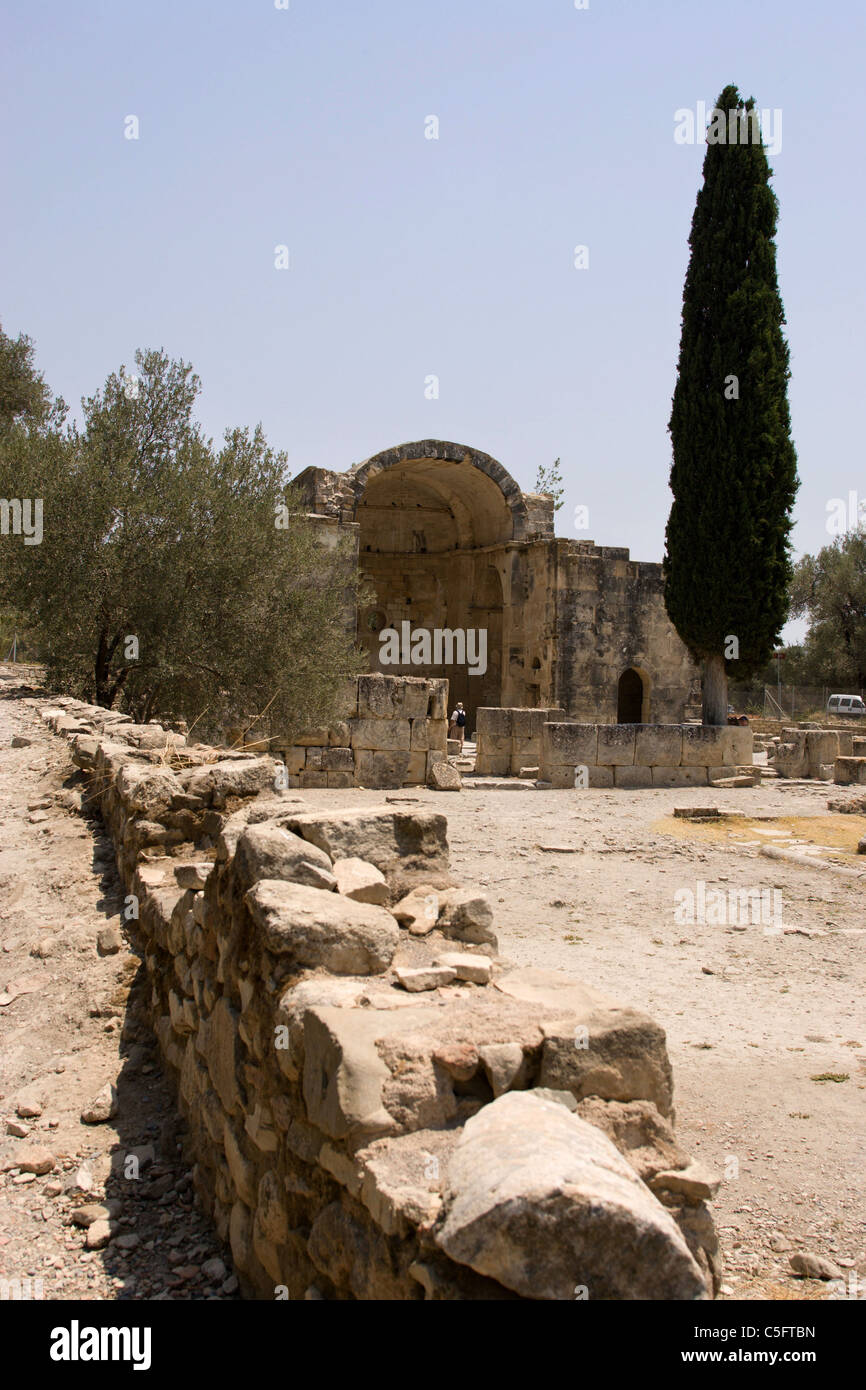 Die Basilika des Agios Titos in Gortys, Kreta, Griechenland. Stockfoto