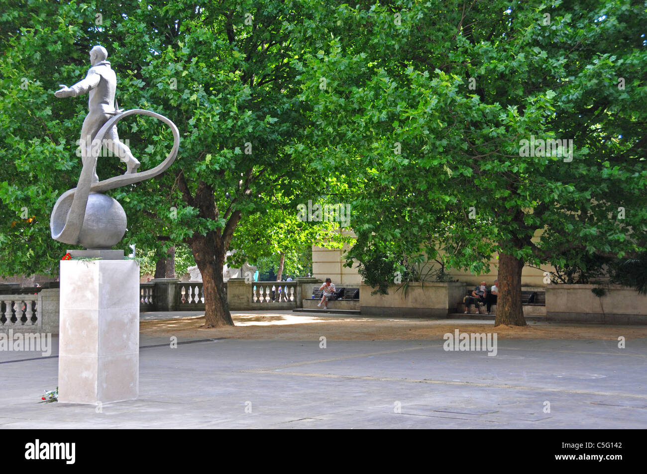 Yuri Gagarin Statue London Großbritannien Kosmonaut Raumfahrer 1. Mensch im Weltall Stockfoto