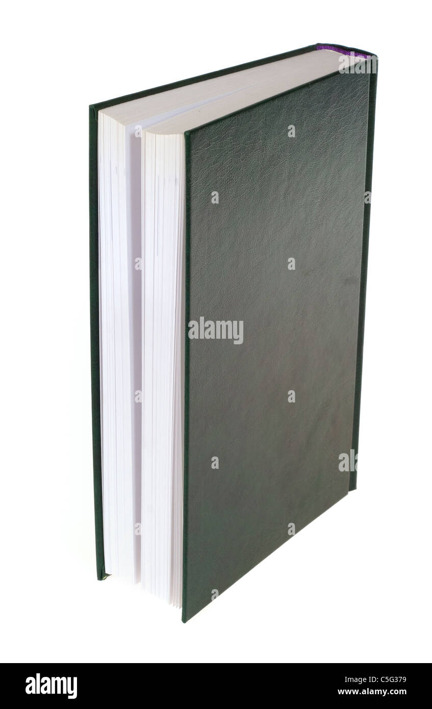 grünes Buch, Foto auf dem weißen Hintergrund Stockfoto