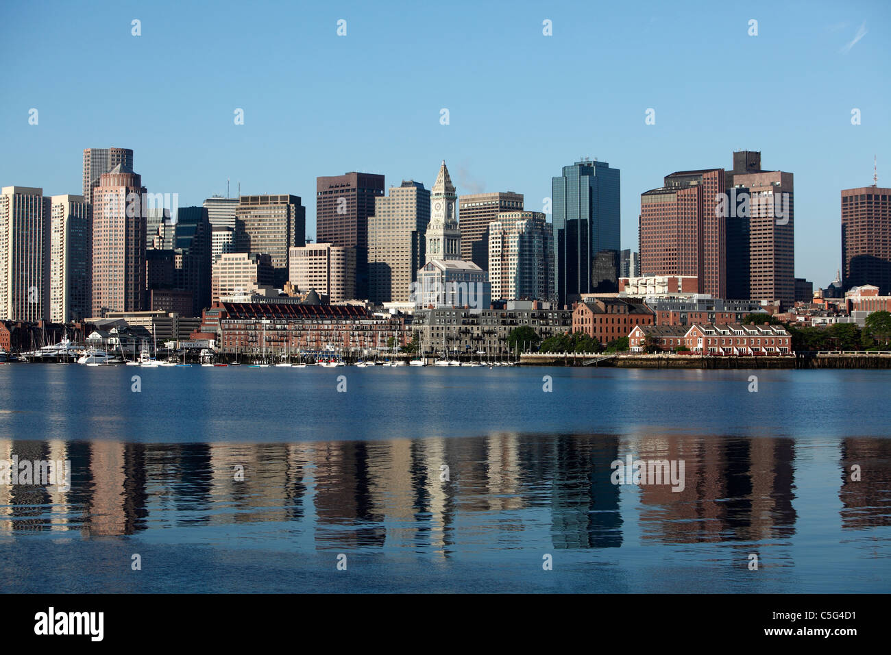 Hafen von Boston, Skyline der Stadt Stockfoto