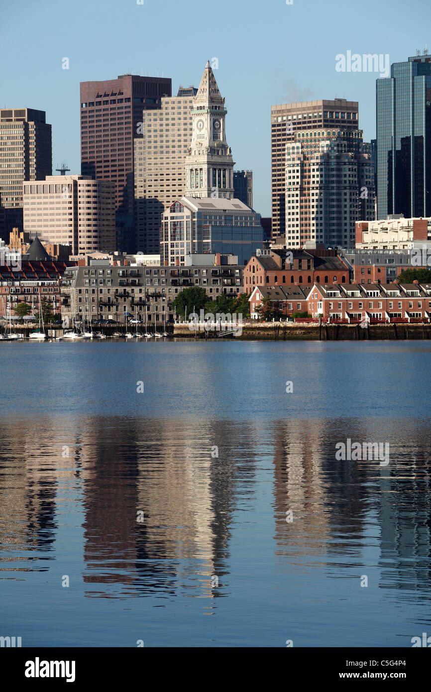 Hafen von Boston, Skyline der Stadt Stockfoto