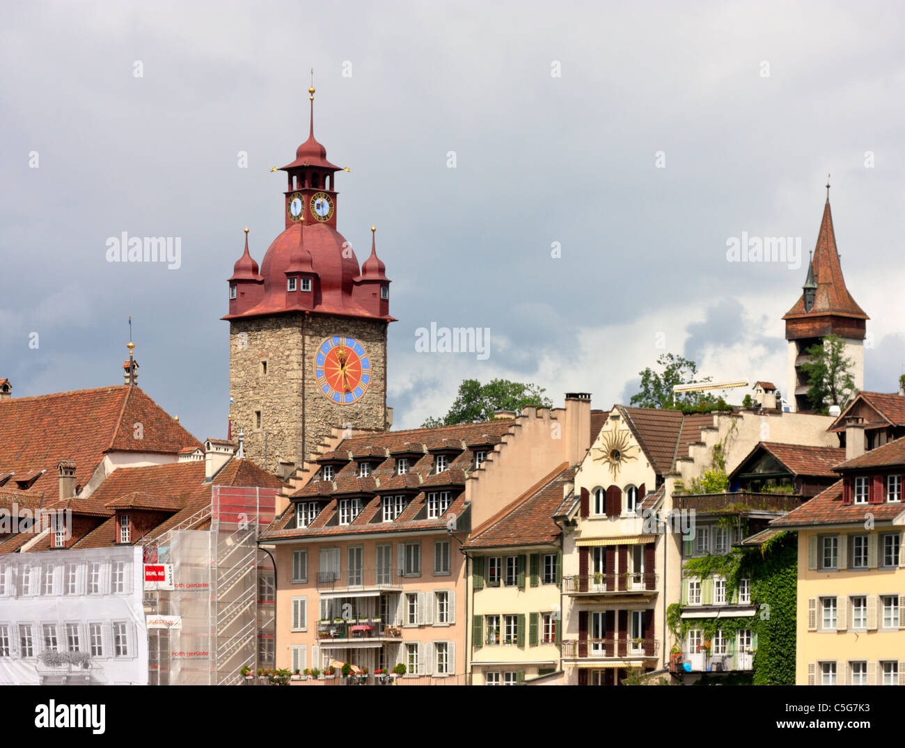 Turm des alten Rathauses, Luzern, Switizerland Stockfoto