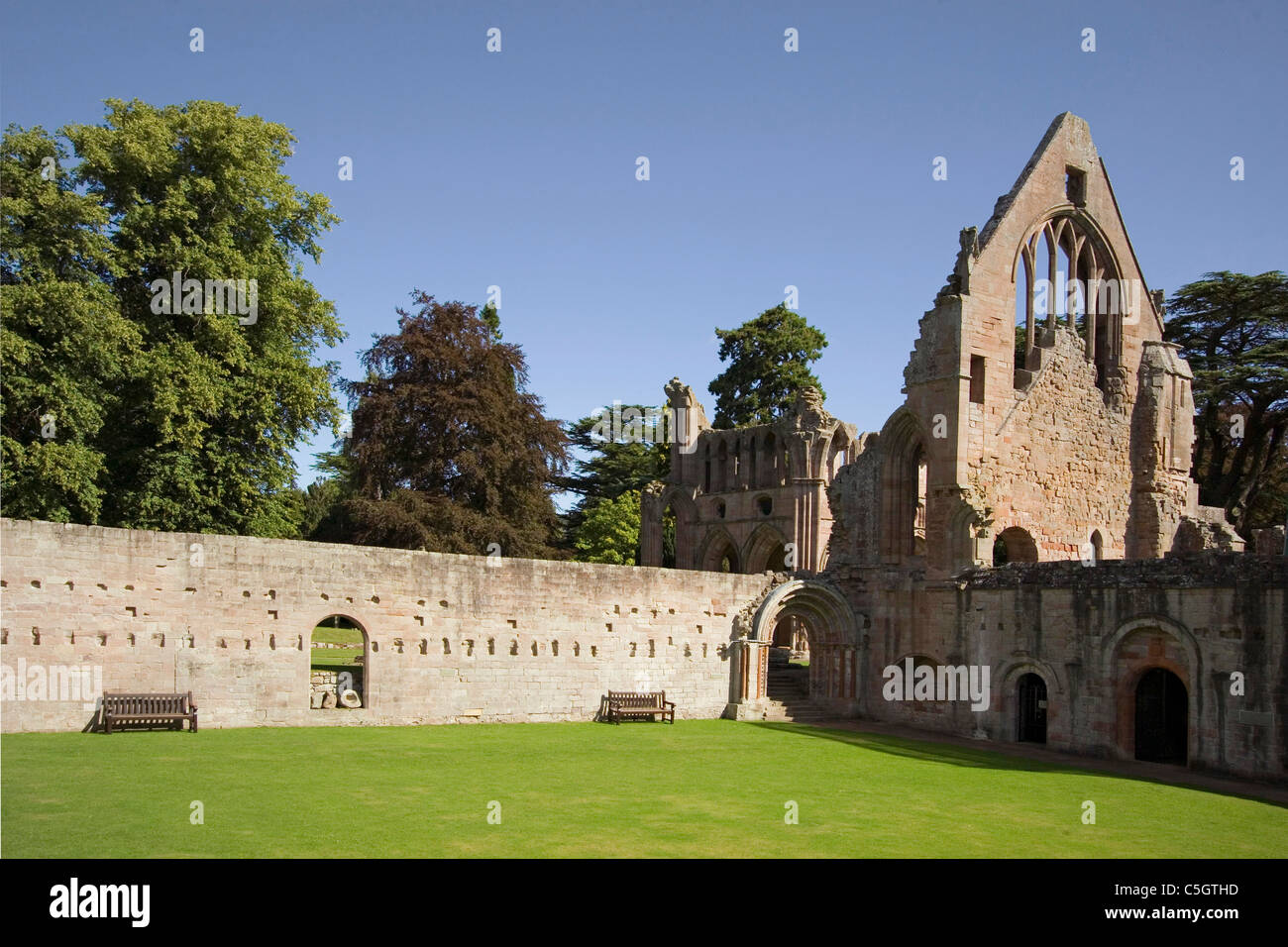 Dryburgh Abbey Ruinen Stockfoto