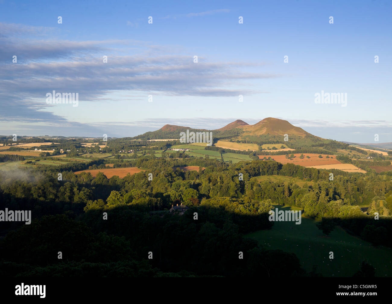 Eildon Hills - Scotts View von Melrose - Scottish Borders Stockfoto