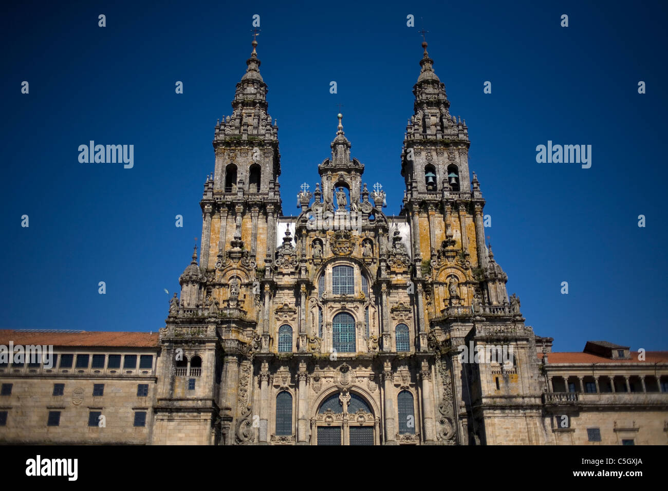 Die Kathedrale von Santiago De Compostela, Spanien. Stockfoto