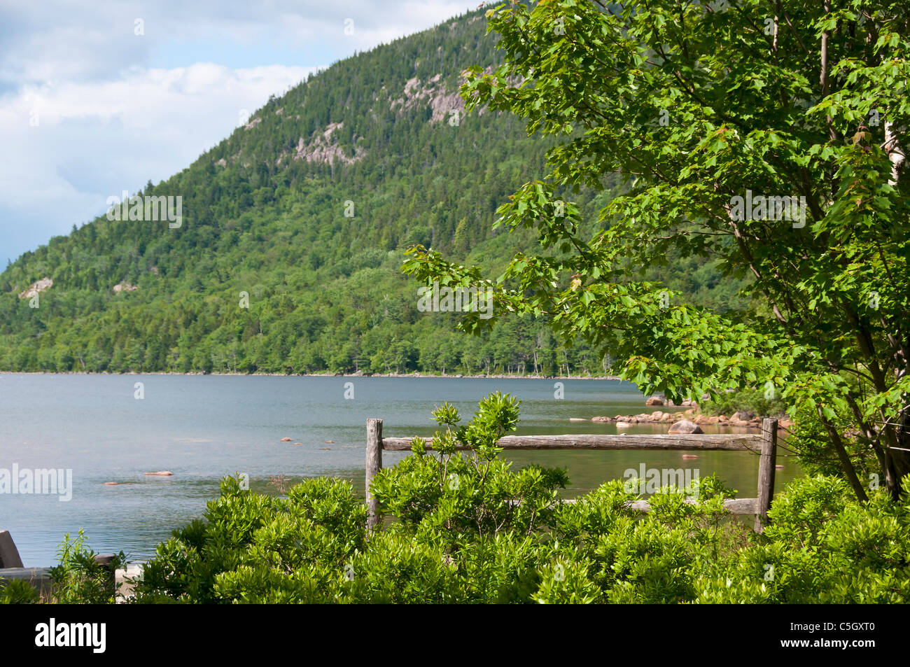 Jordan Pond Acadia Nationalpark Maine Stockfoto