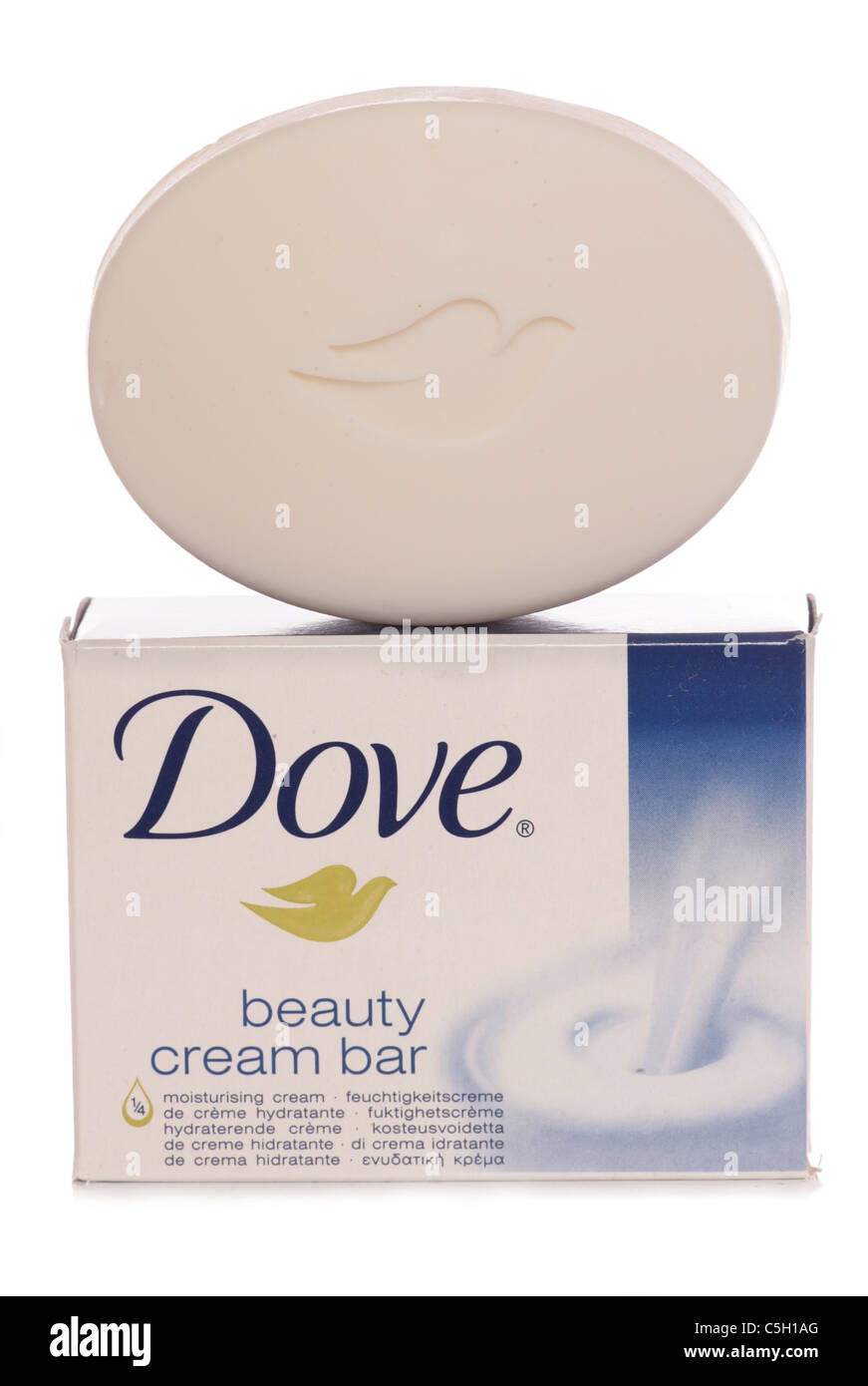 Dove Beauty Cream Bar Seife Studio Ausschnitt Stockfoto