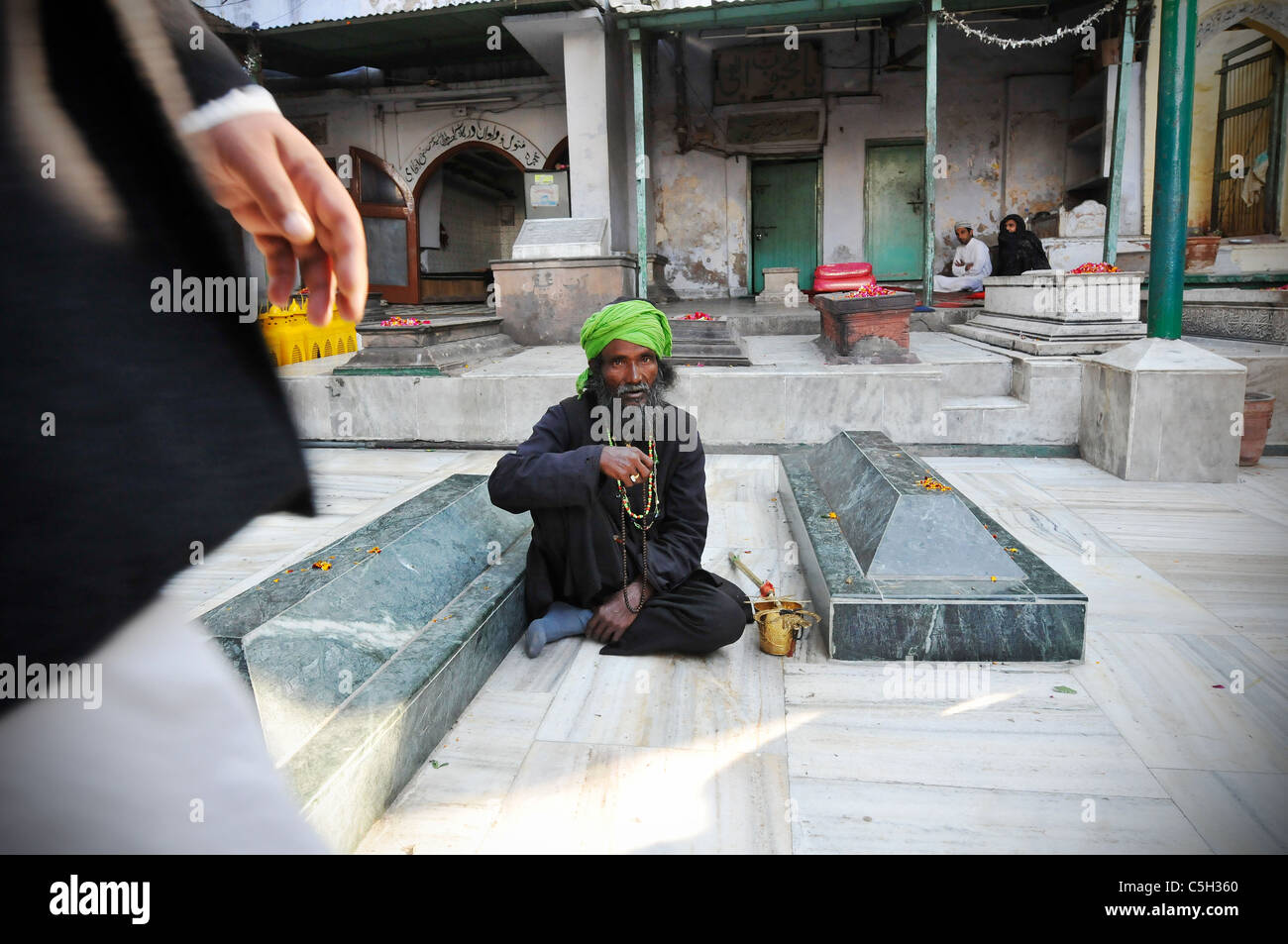 Die Nizamuddin Sufi-Schrein in Delhi. Stockfoto