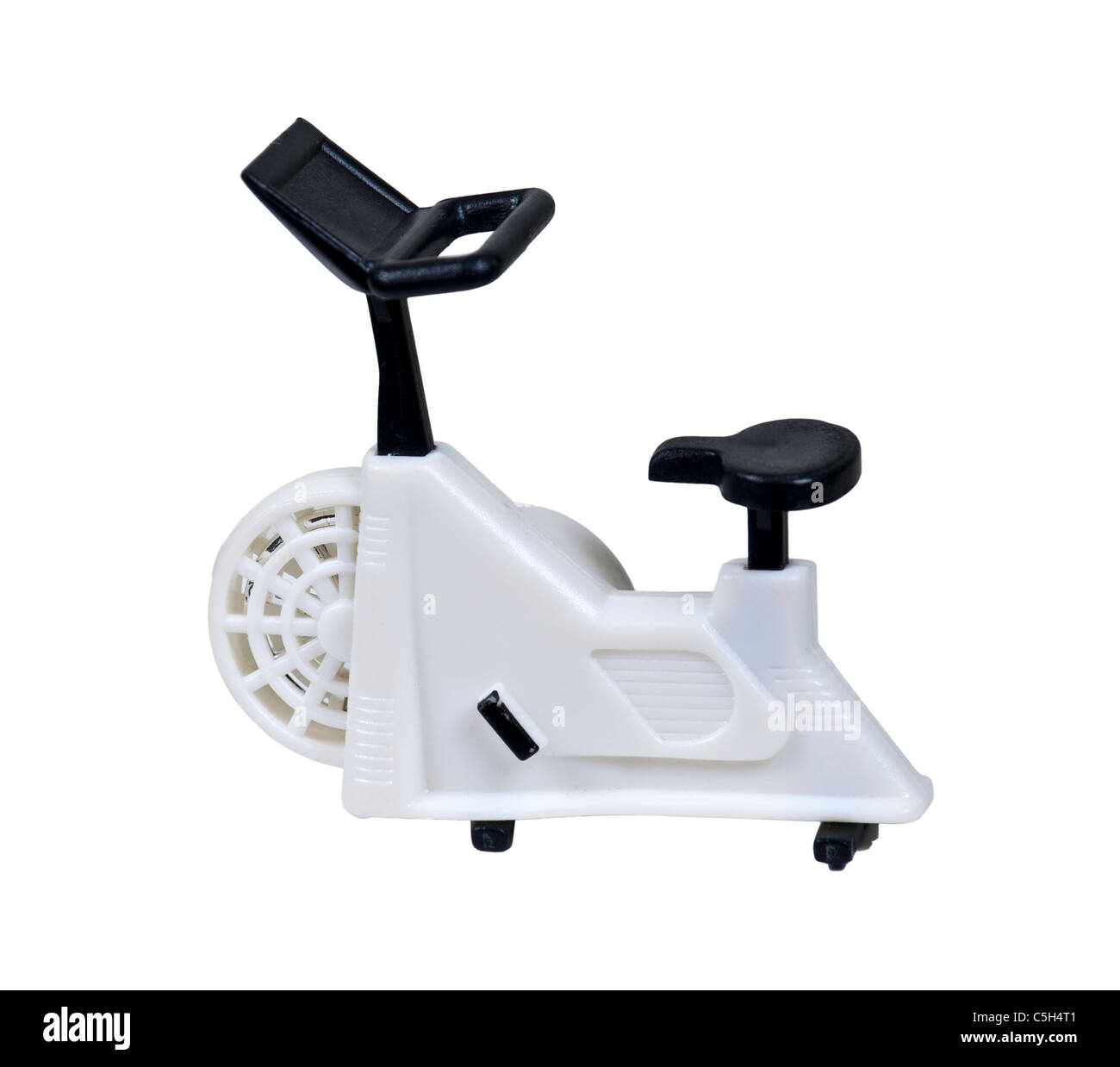 Weiße Heimtrainer verwendet für nicht-Transport hausieren für Gesundheit Fitness - Pfad enthalten Stockfoto