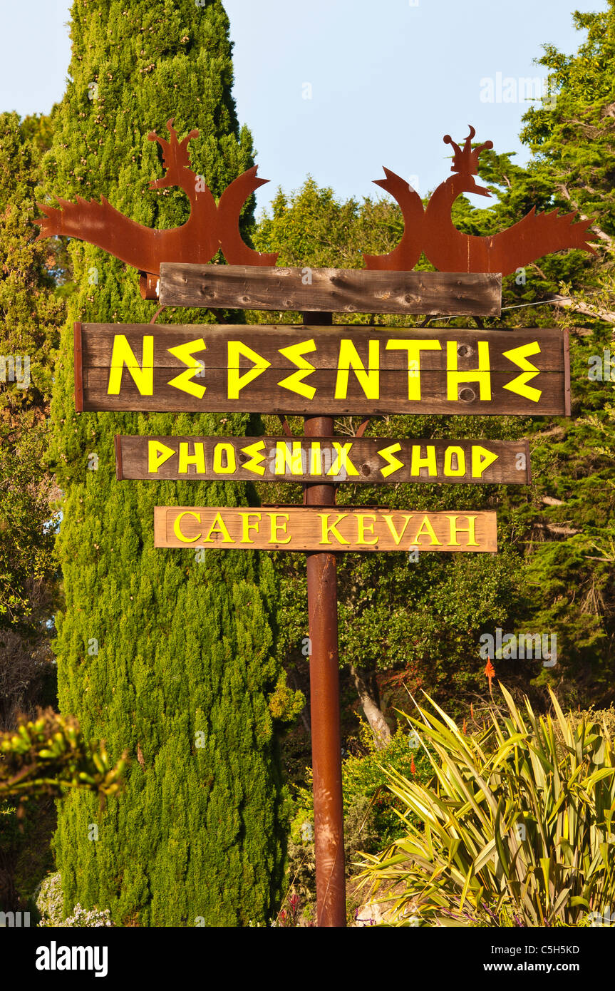 Nepenthe Restaurant und Shop, Big Sur, Kalifornien Stockfoto