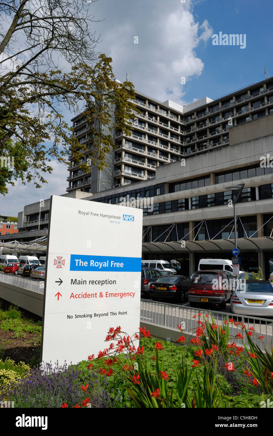 Das Royal Free Hospital, Hampstead, London, England Stockfoto