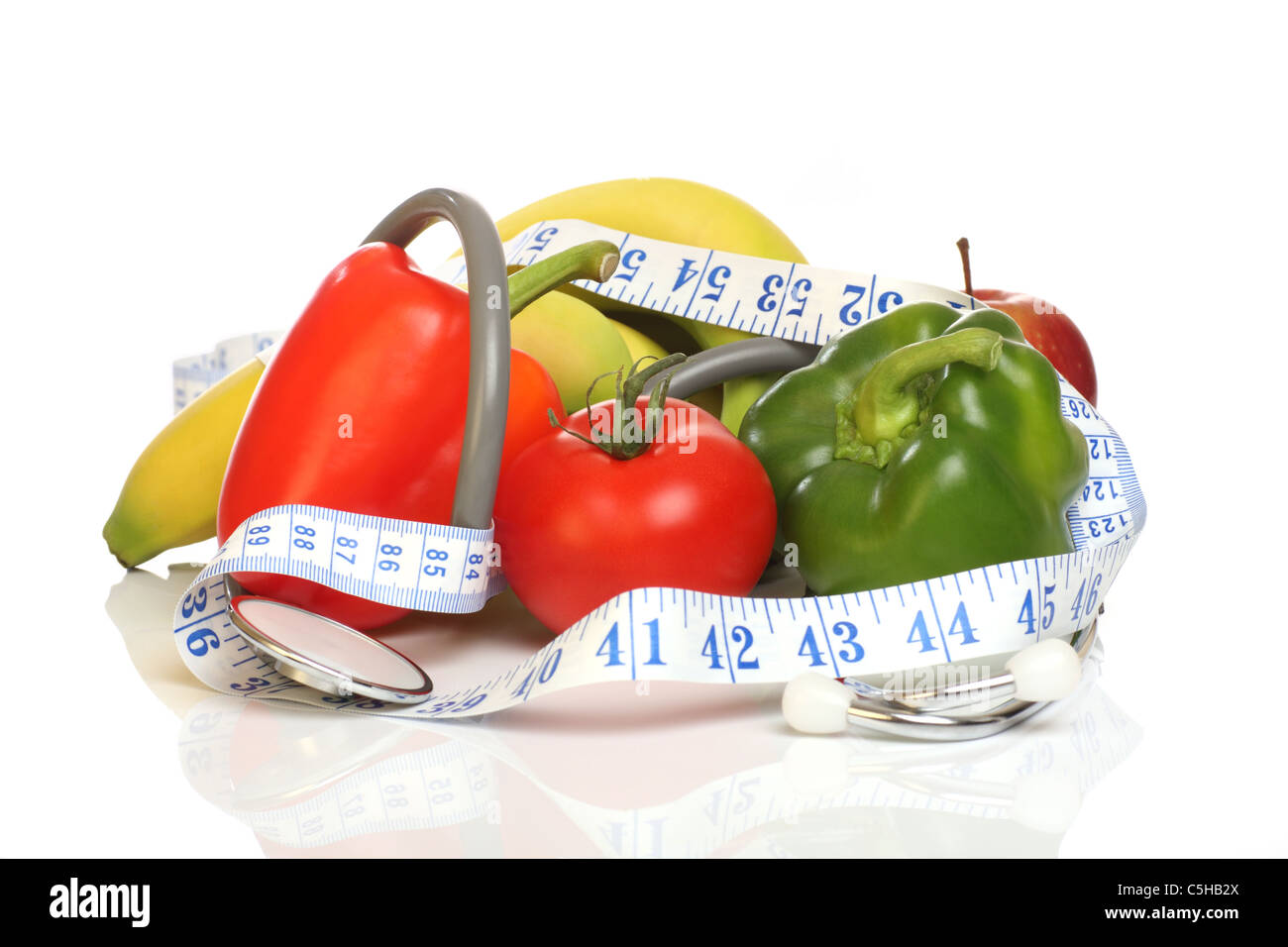 Konzept für gesunde Ernährung gesundes Leben Stockfoto