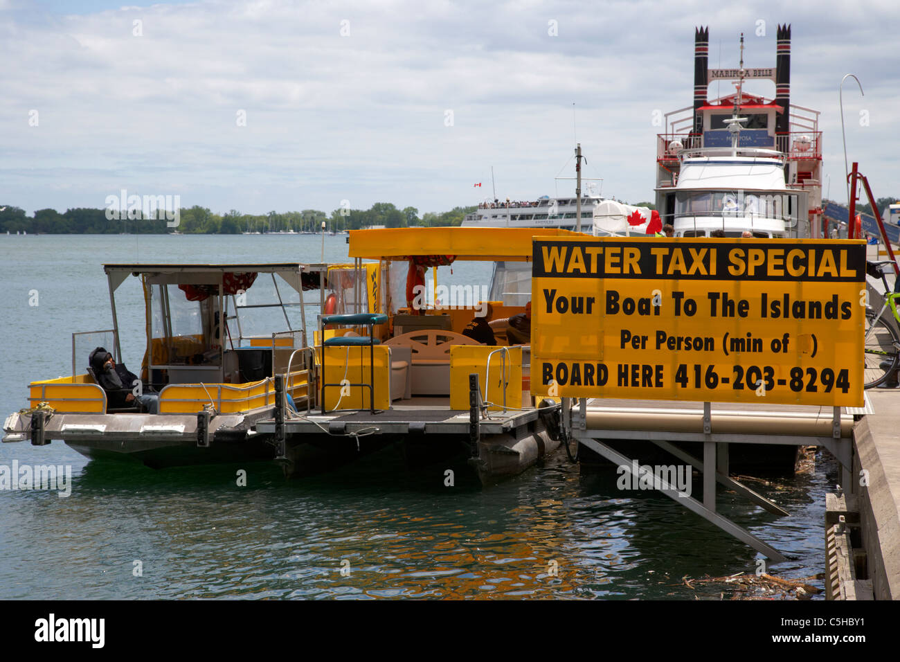 Wassertaxi in Harbourfront Toronto Ontario Kanada Stockfoto