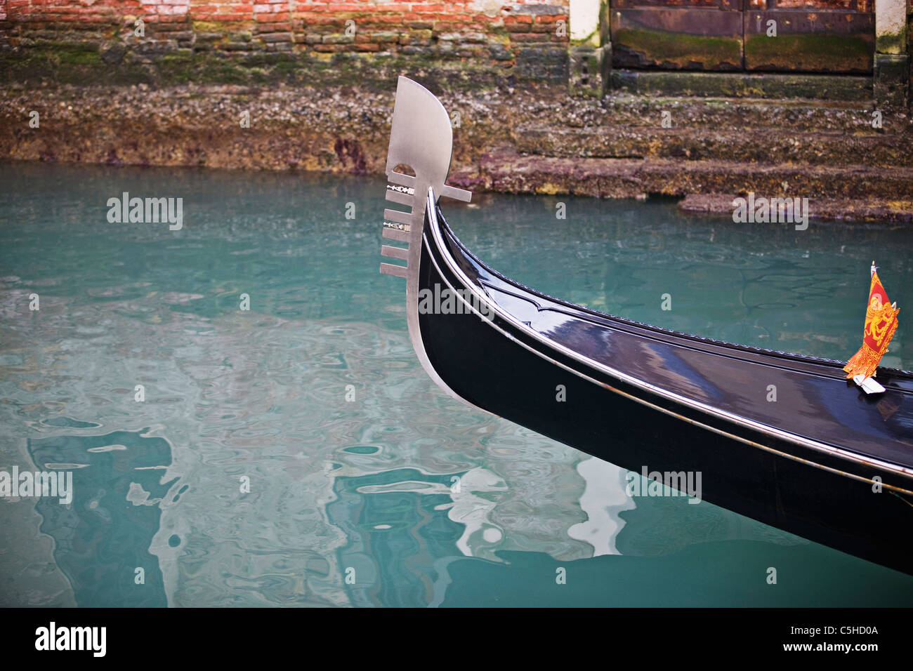 Venedig, Gondel, Front, Detail, Boot, Kanal, Italien Stockfoto