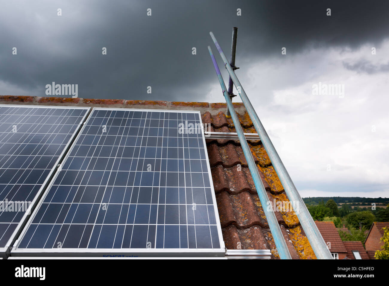 UK-Solaranlage Stockfoto