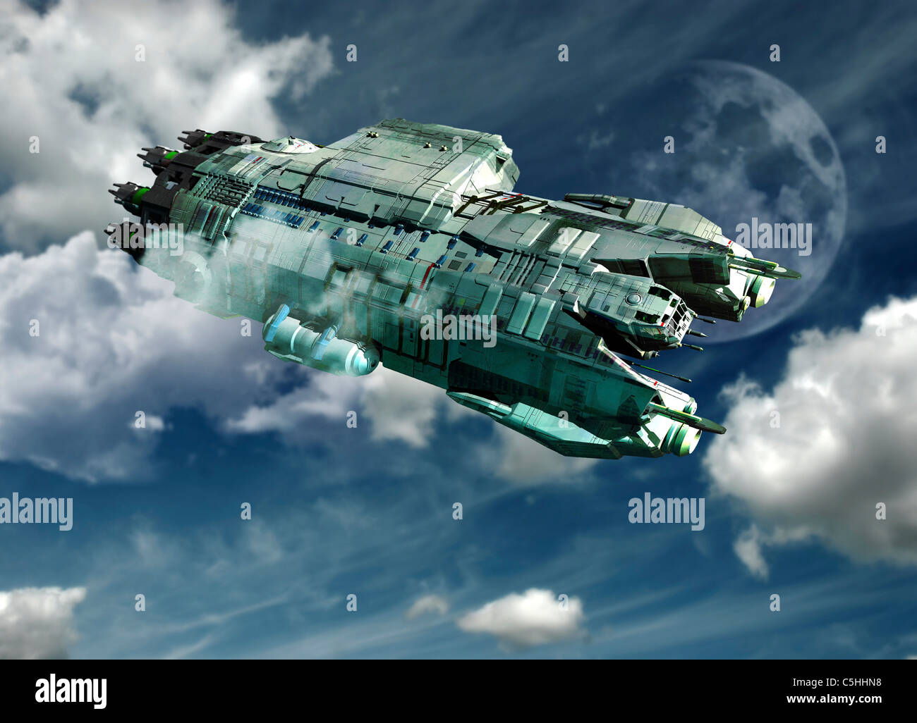 Alien-Invasion, artwork Stockfoto
