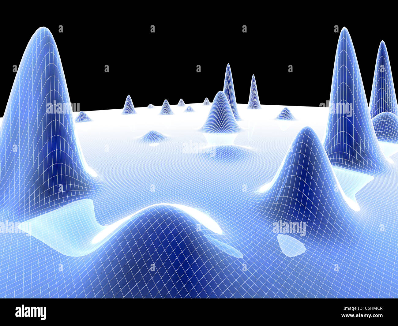 3D Oberfläche graph Stockfoto