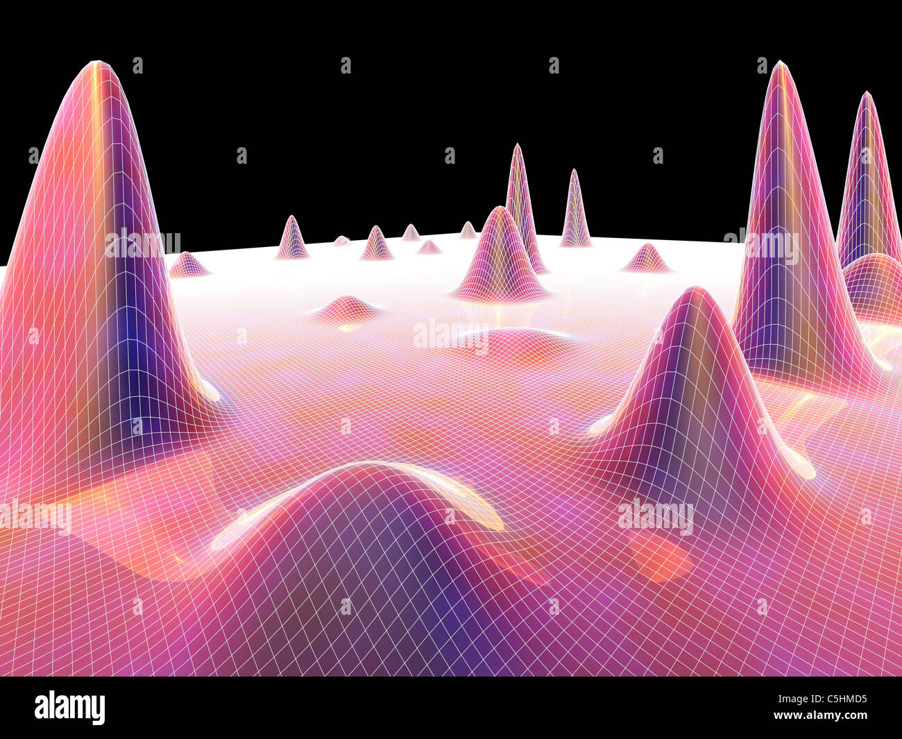 3D Oberfläche graph Stockfoto