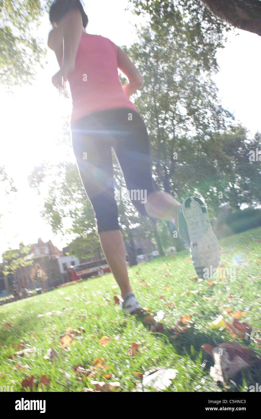 Frau, Joggen Stockfoto