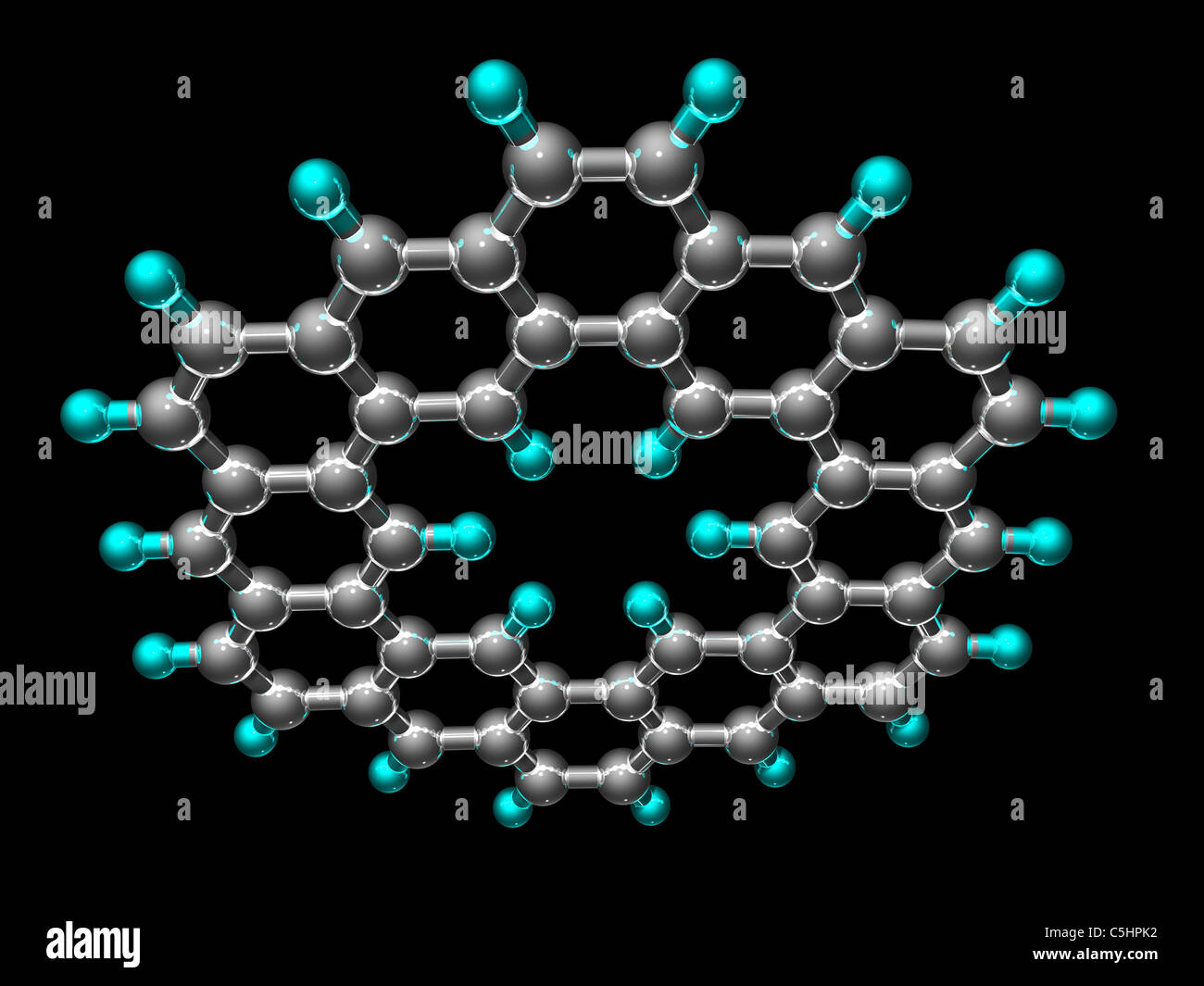 Kekulene Kohlenwasserstoff Molekül Stockfoto