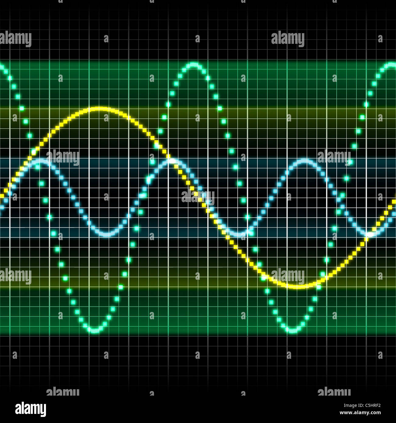 Schallwelle, Computer-Grafik Stockfoto