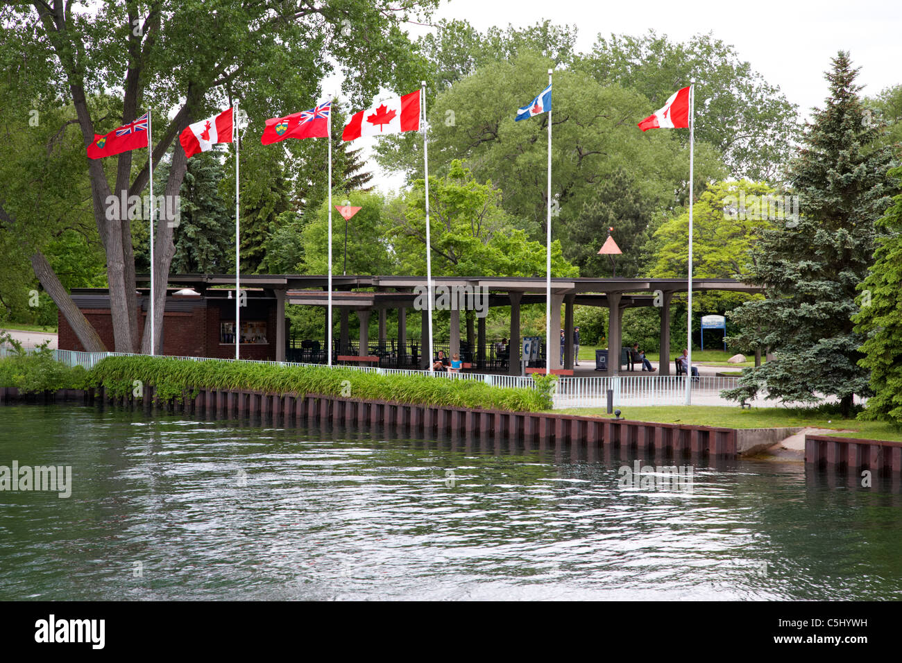 Hanlans Point Fähranleger auf Toronto Island Ontario Kanada Stockfoto