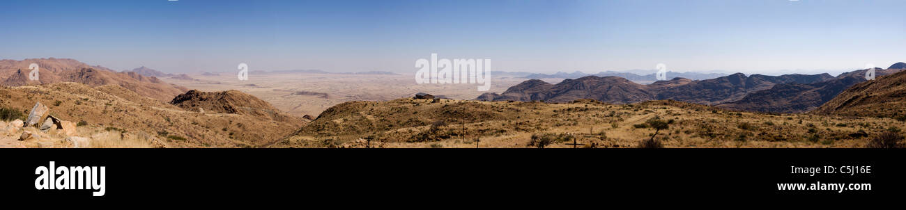 Der Blick von oben auf den Spreetshootge-Pass. Solitär, Namibia. Stockfoto