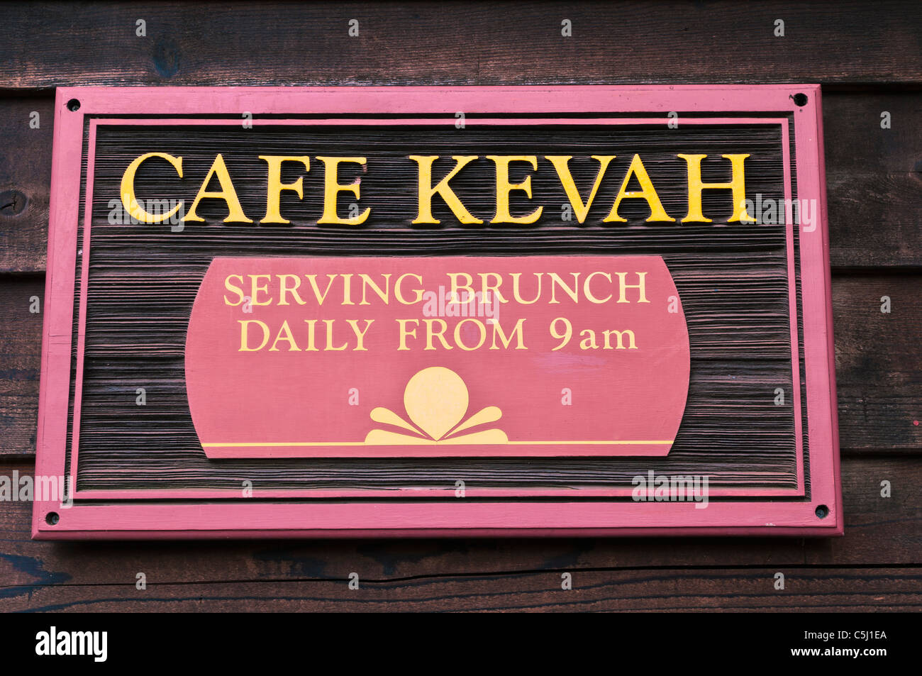 Cafe Kevah bei Nepenthe, Big Sur, Kalifornien Stockfoto