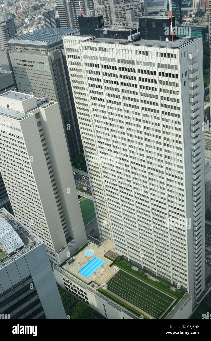 Luxuriöse Hochhäuser in der Nähe von Shidome, Tokio, Japan. Stockfoto