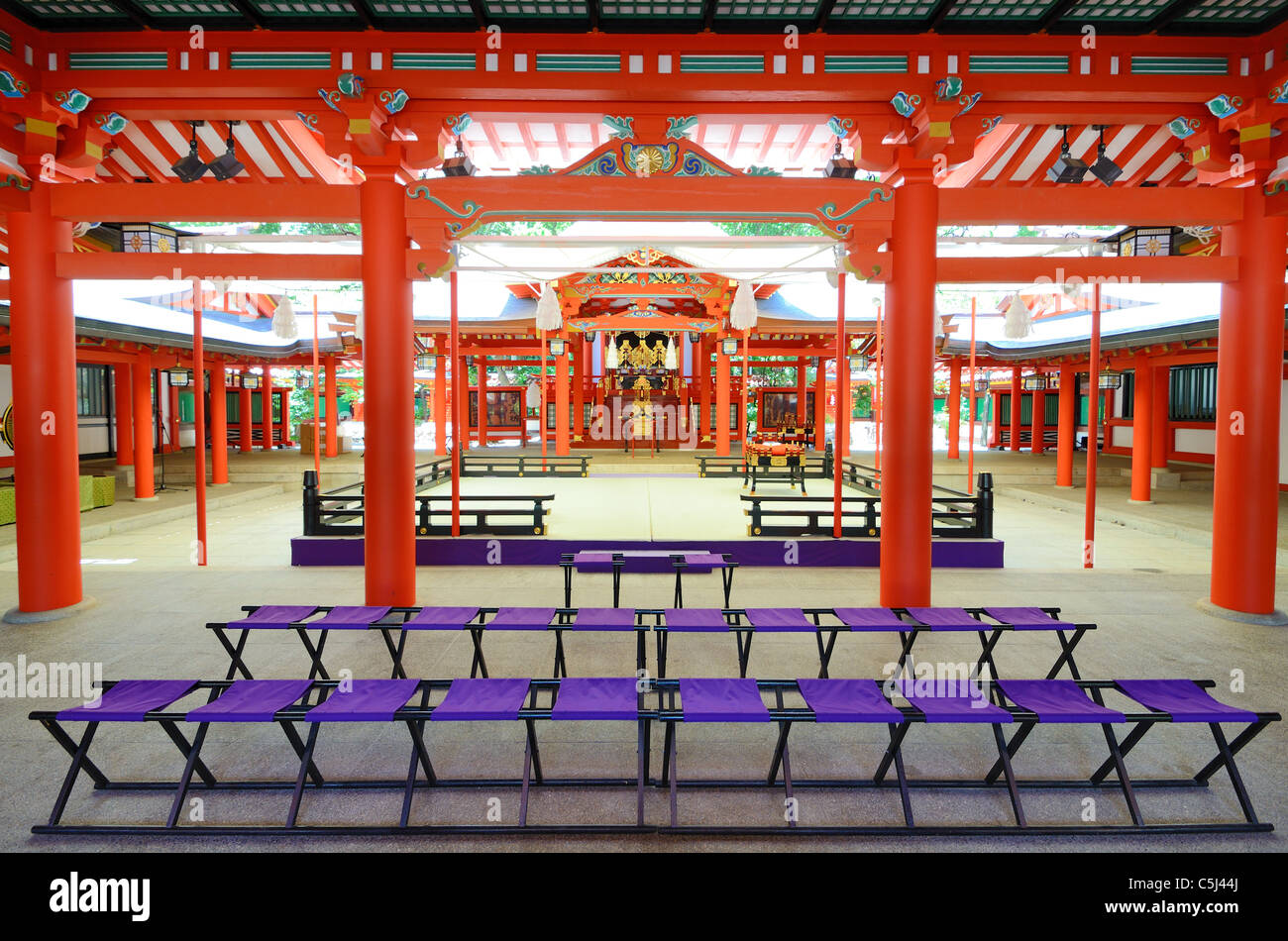 IKUTA Jinja ist ein Shinto-Schrein in Kobe, Japan. Stockfoto