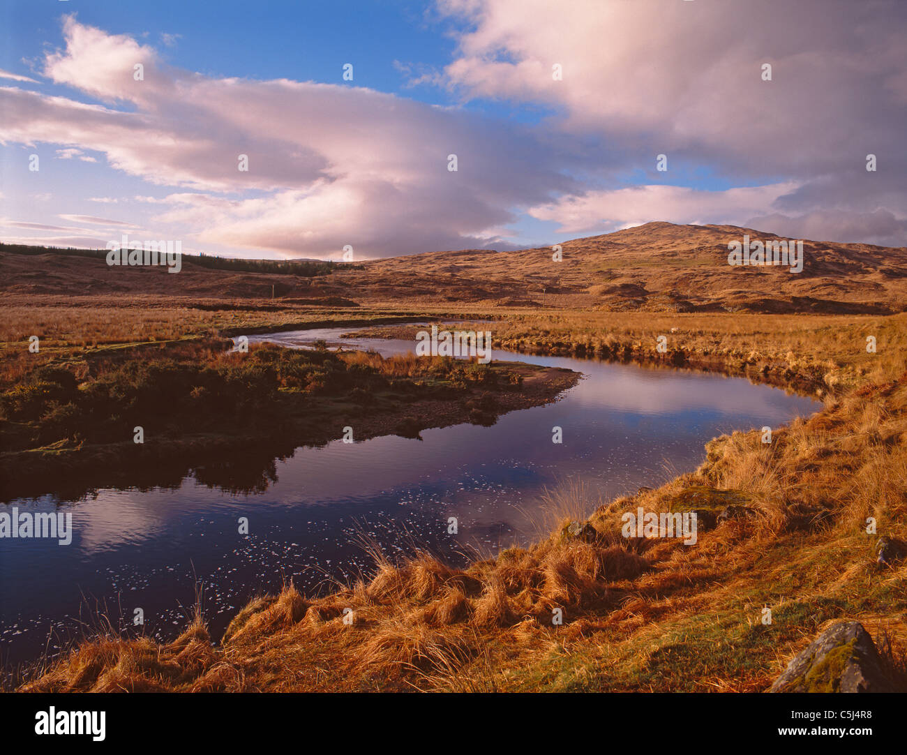 Der Fluss Aline in Glen Geall, Morvern, n.w. Argyll, Schottisches Hochland Stockfoto