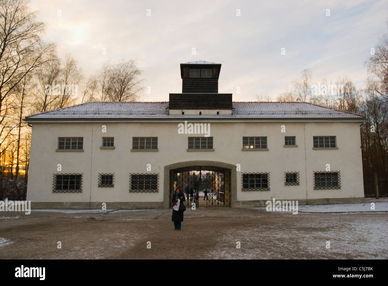 Tor-Bulding KZ Dachau München Bayern Deutschland Europa Stockfoto