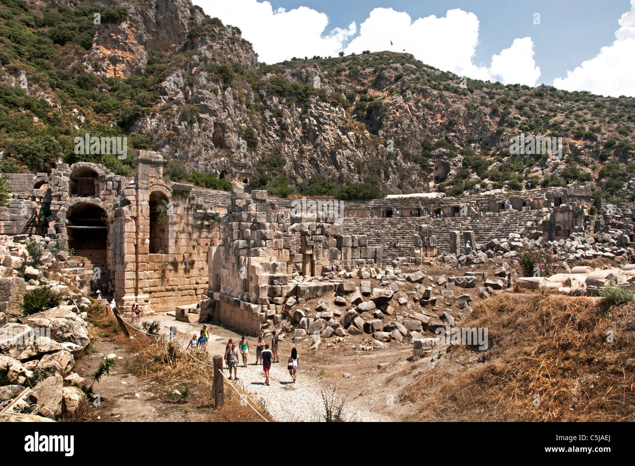 Römische Amphitheater Theater Lykien Lykische Stadt Myra Türkei (heute Kale Demre) Stockfoto