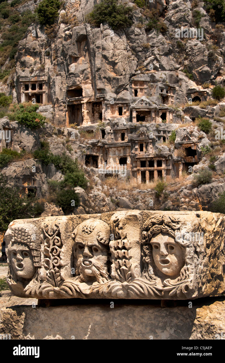 Römische Amphitheater Theater Lykien Lykische Stadt Myra Türkei (heute Kale Demre) Stockfoto