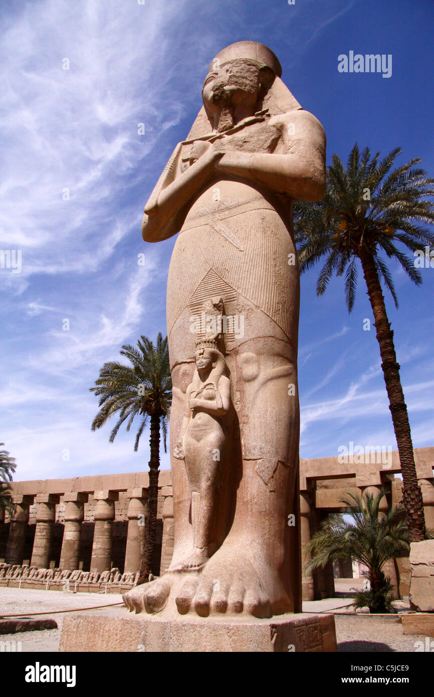 König und die Königin-Karnak Stockfoto