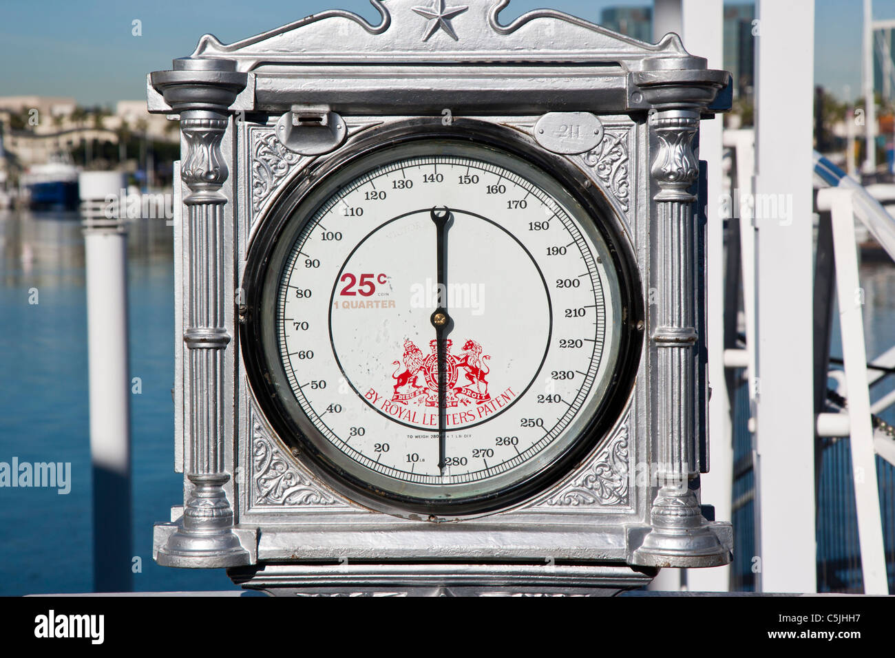 Mit einem Gewicht von Maschine, Ocean Boulveard, Long Beach, Kalifornien, USA Stockfoto