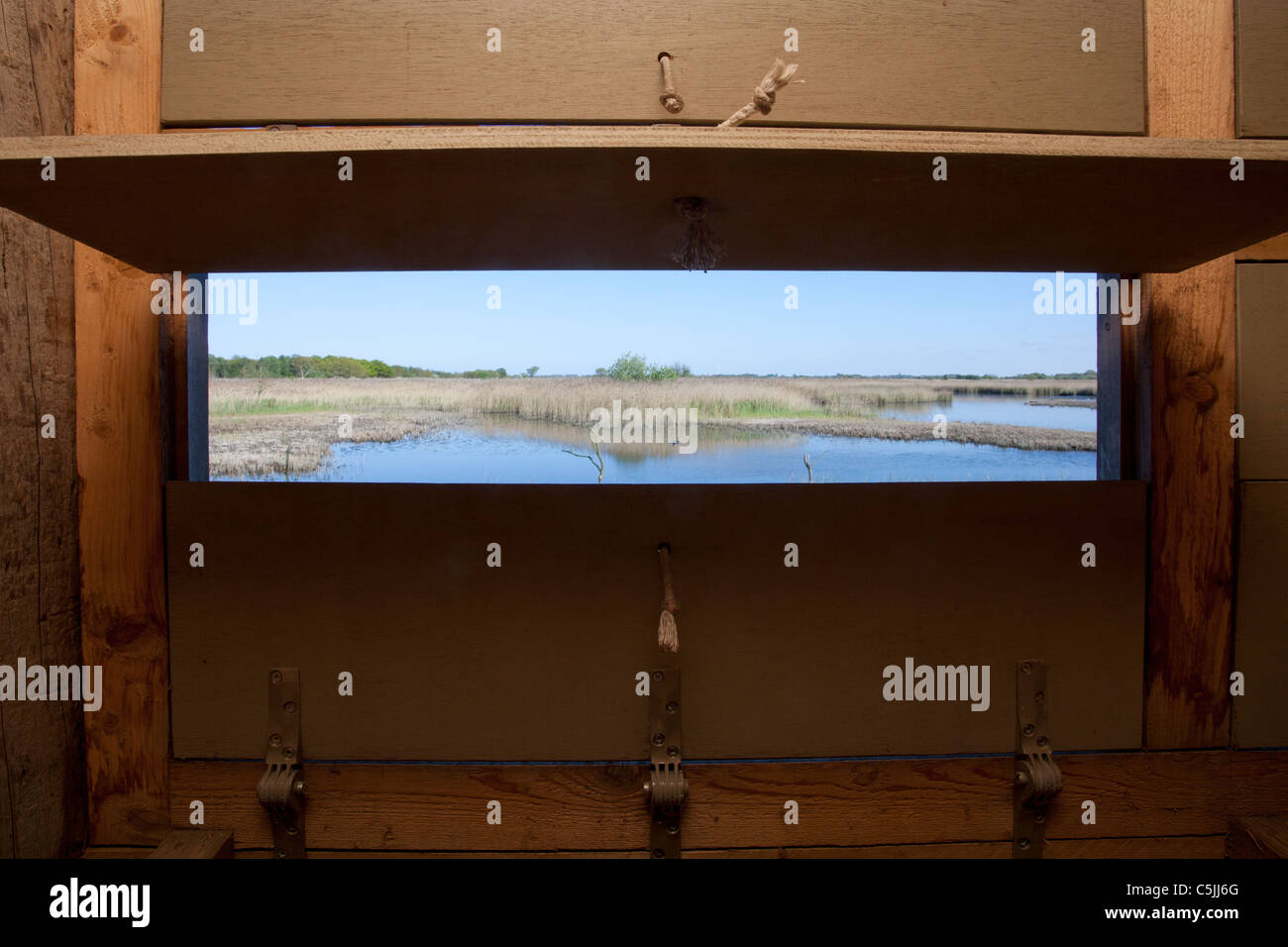 Panorama Blick aus der Vogelperspektive verstecken sich auf Hickling Broad Naturschutzgebiet auf den Norfolk Broads Stockfoto