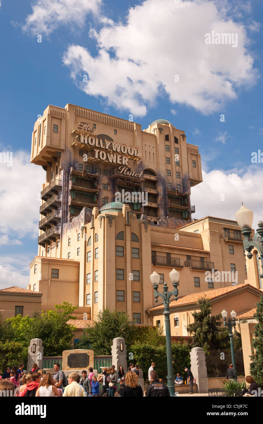 Der Hollywood Tower Hotel (Tower of Terror Fahrt) im Walt Disney Studios Park in Disneyland Paris in Frankreich Stockfoto