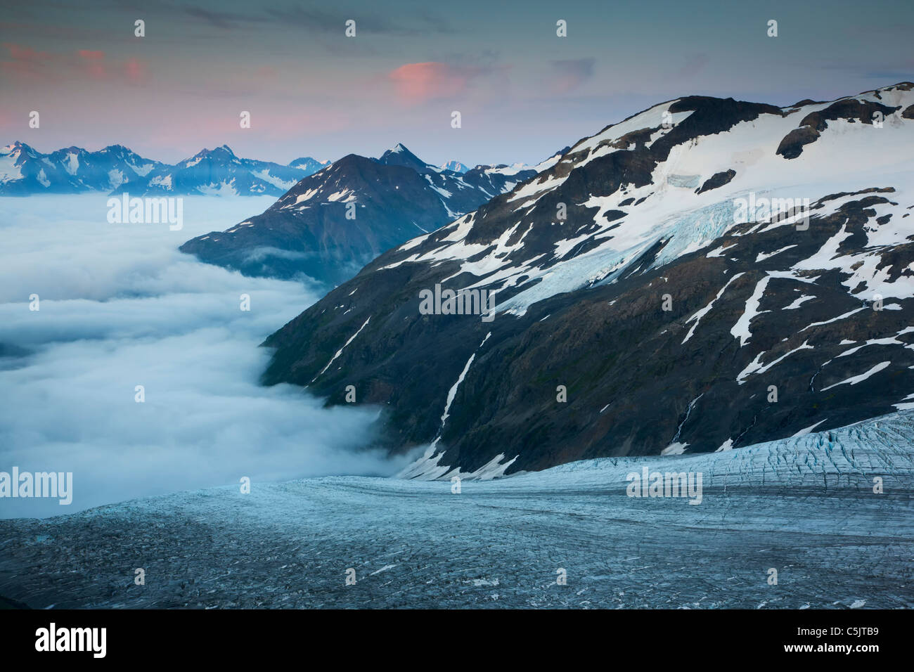 Harding Icefield, Kenai-Fjords-Nationalpark, Alaska. Stockfoto