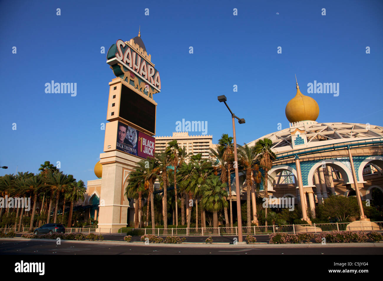 Das Sahara Hotel and Casino, Las Vegas, Nevada. Stockfoto