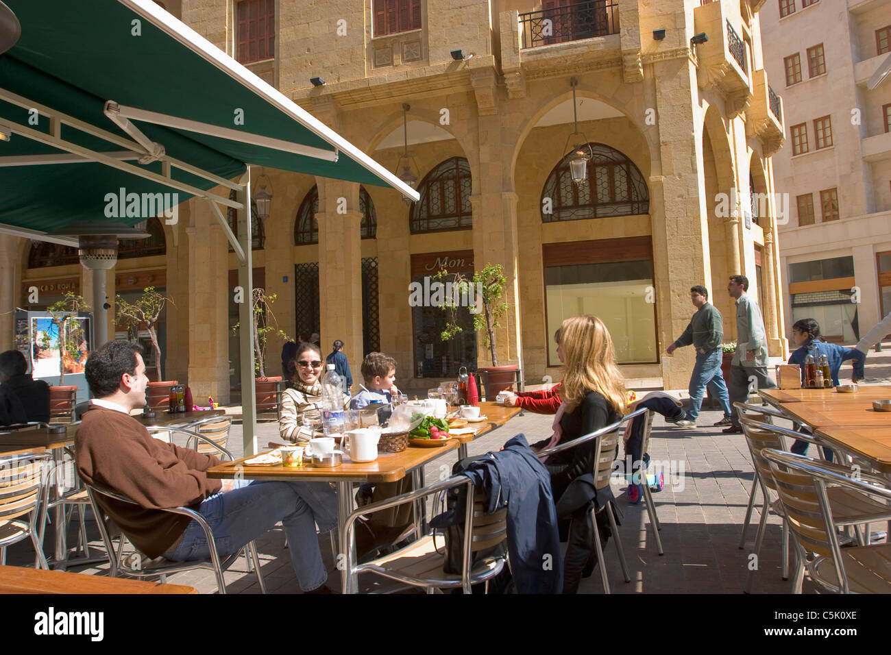 Cafe in der Innenstadt, Beirut, Libanon Stockfoto