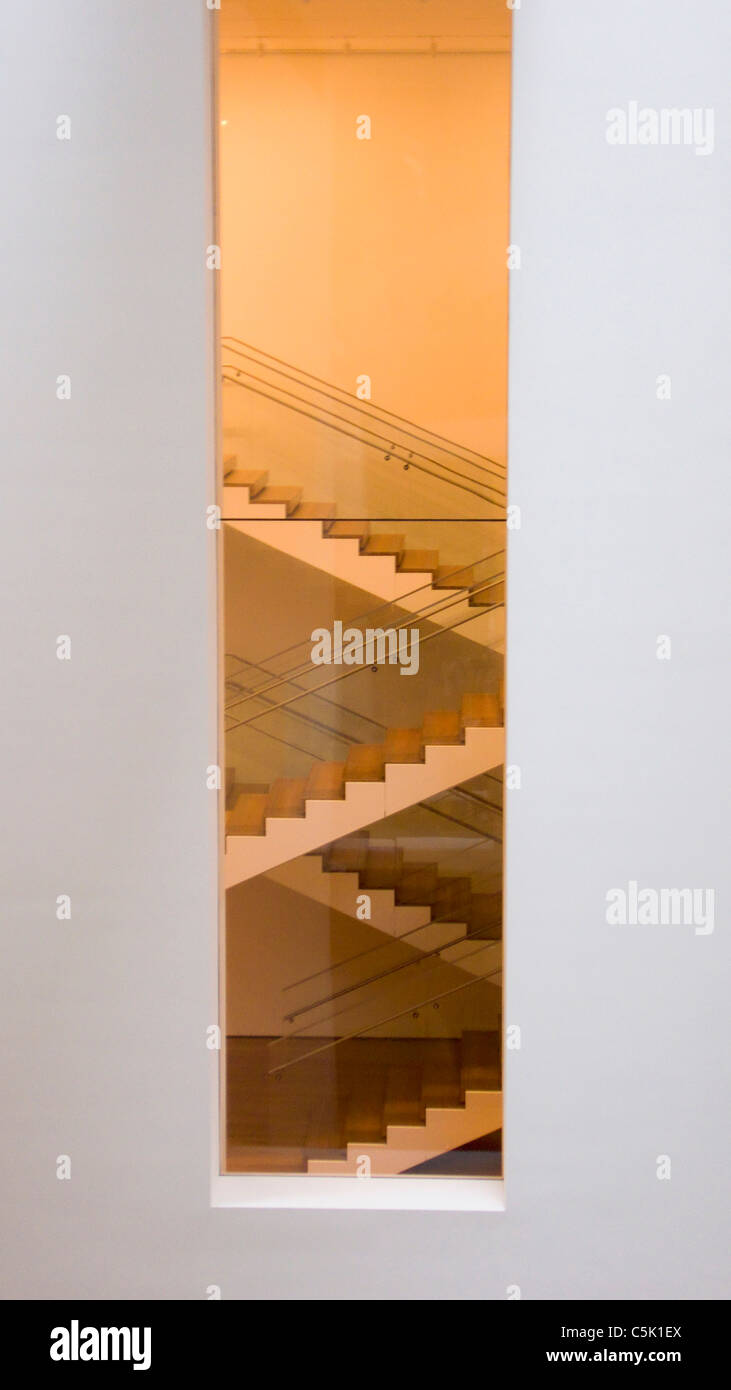 Treppe in das Museum of Modern Art, MoMA, New York, NY, USA Stockfoto