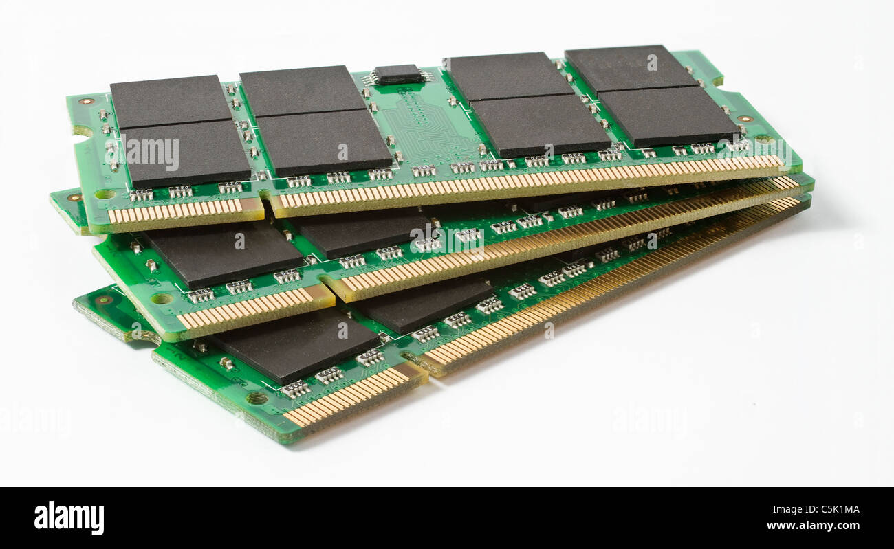 drei so-Dimm-Module. RAM-Speichermodule. Stockfoto