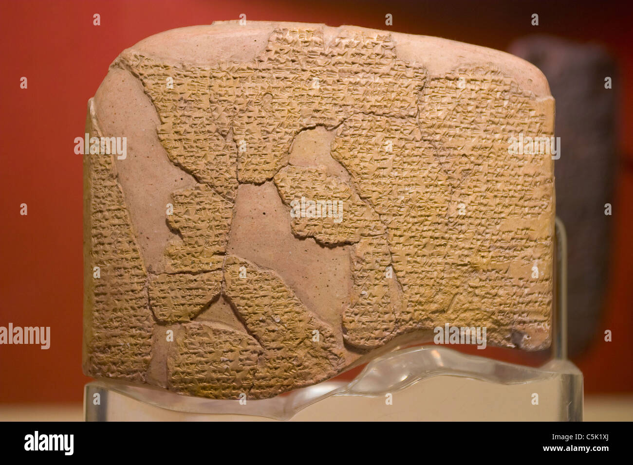 Kadesch Vertrag, der früheste bekannte politische Vertrag vereinbart zwischen Pharao Ramses II. von Ägypten und den hethitischen König Muwatalli II. Stockfoto