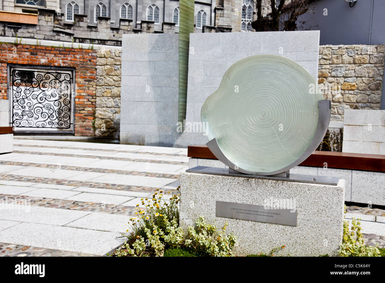 Die Garda Síochána Memorial Garden auf dem Gelände des Dublin Castle, Dublin, Republik Irland, Stockfoto