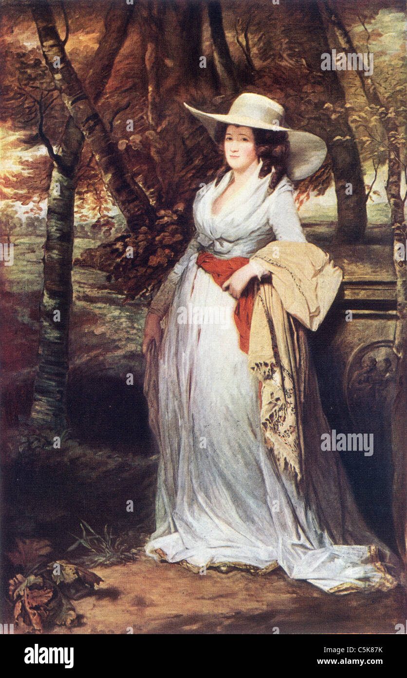 Gemälde von Sir Henry Raeburn; Porträt einer Dame (ein Mitglied der Familie Dudgeon); Englisch-Schule; Stockfoto