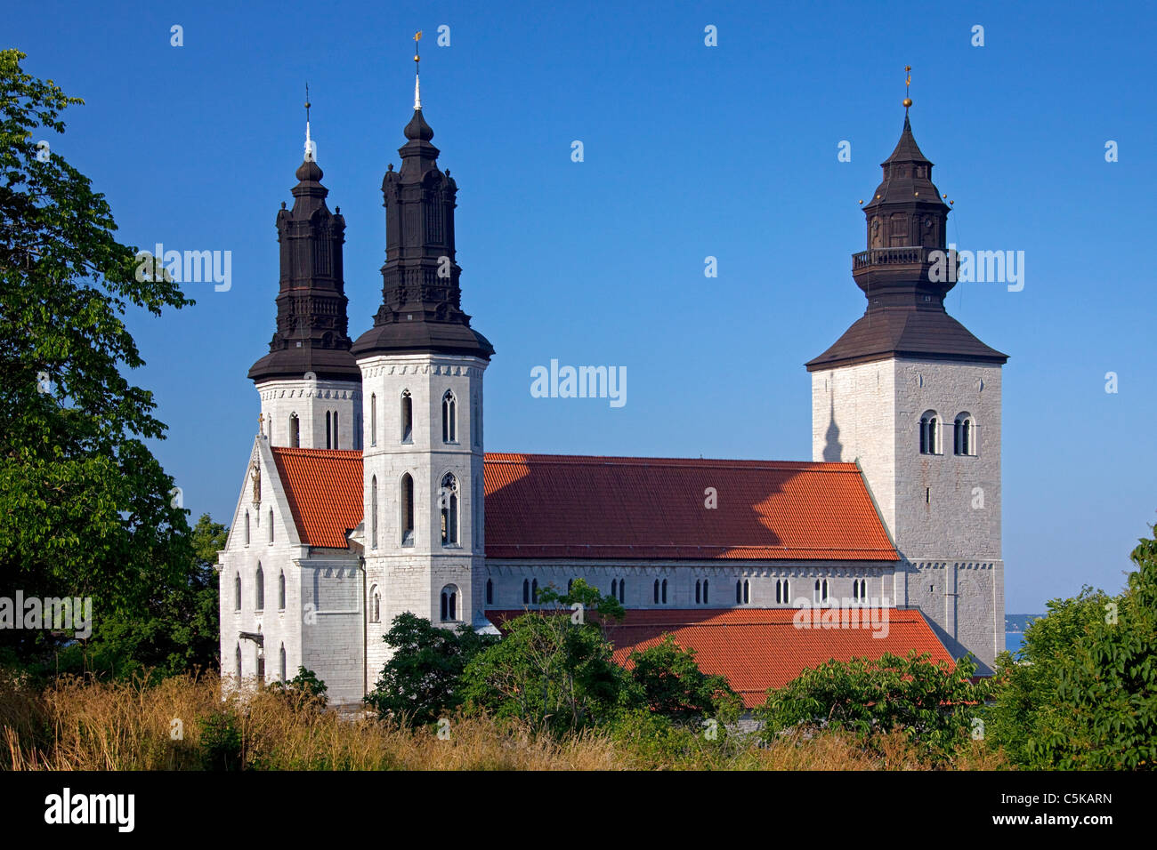 Str. Marys Kathedrale / Sankta Maria Domkyrka in Visby, Insel Gotland, Schweden Stockfoto