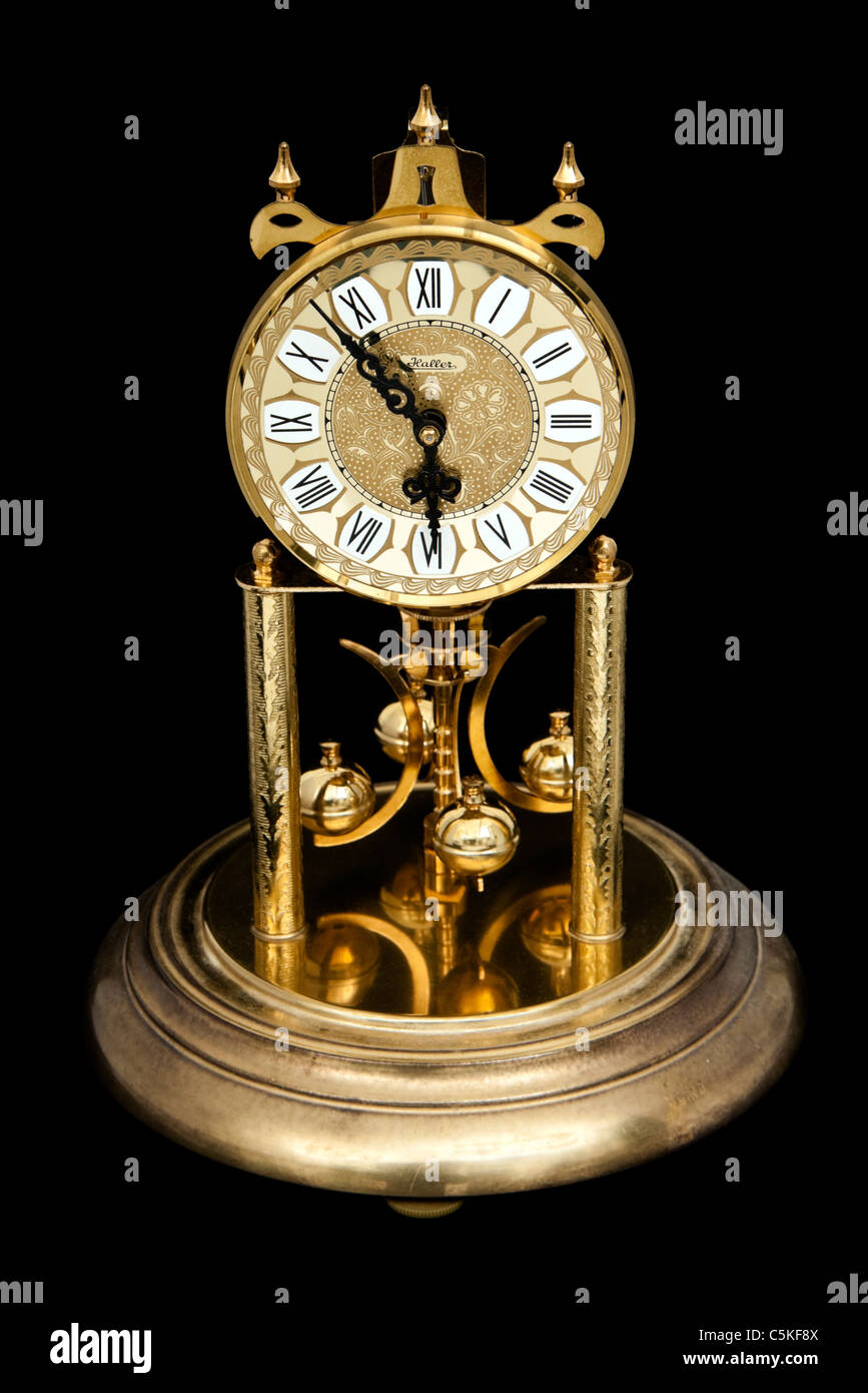 Vintage Haller Messing Kuppel Uhr Stockfoto