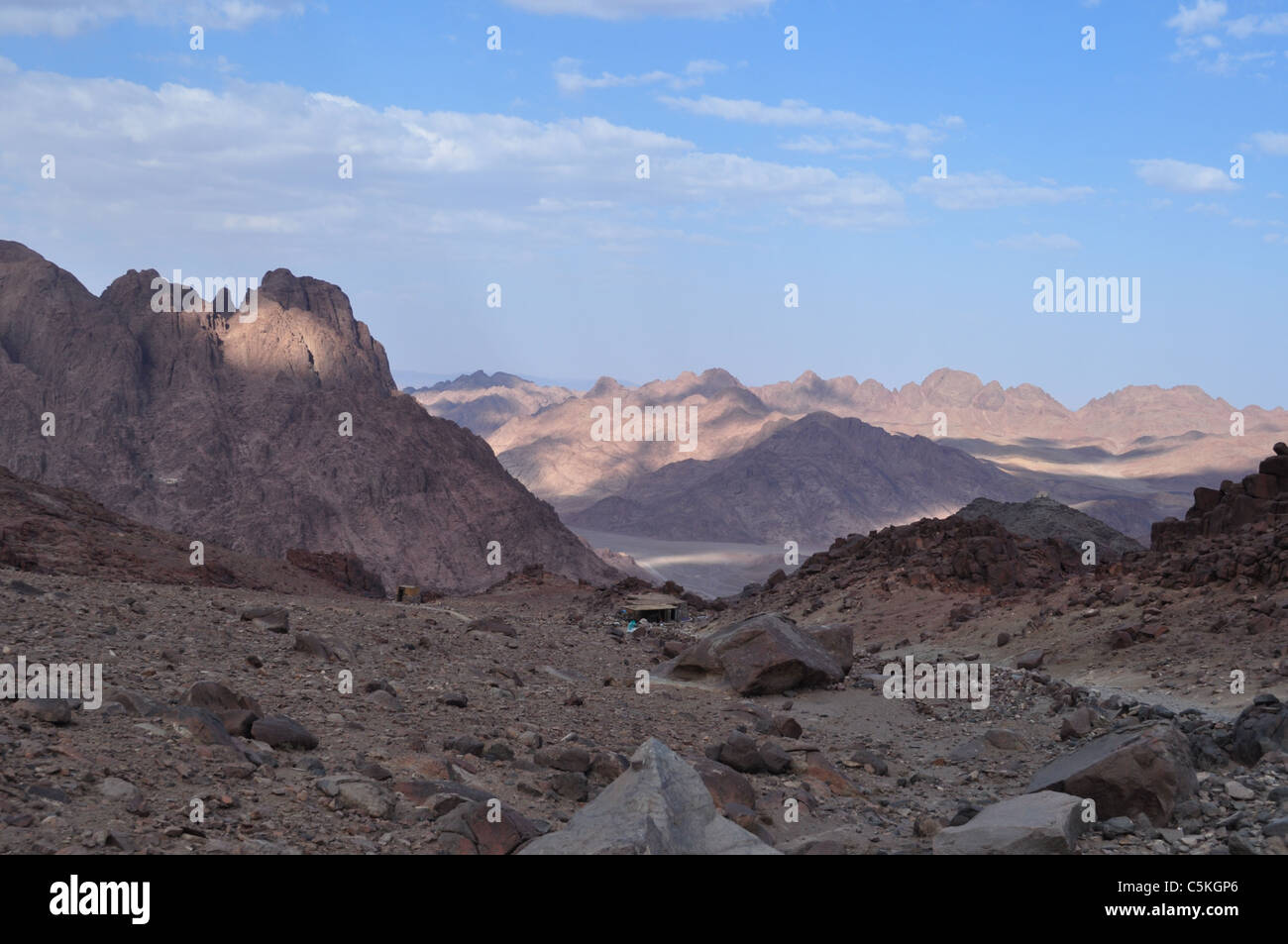 Blick vom Gipfel des Mount Sinai, Ägypten Stockfoto